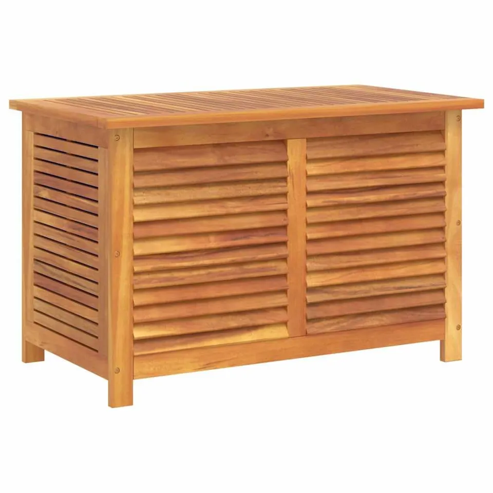 vidaXL Gartenbox Akazie 90x50x56 cm mit Innentasche für Kissen