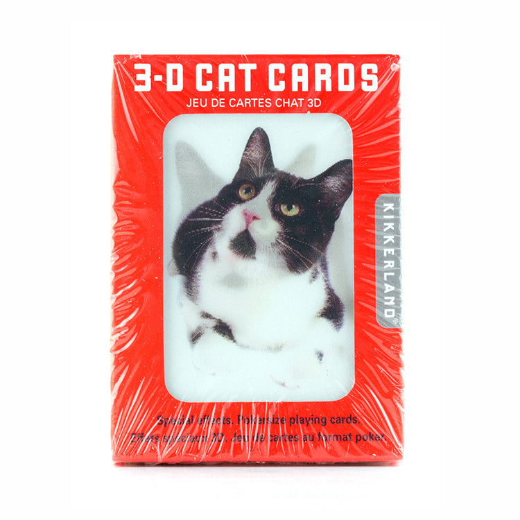 Kikkerland Play Cat 3D Spielkarten Katzen Poker