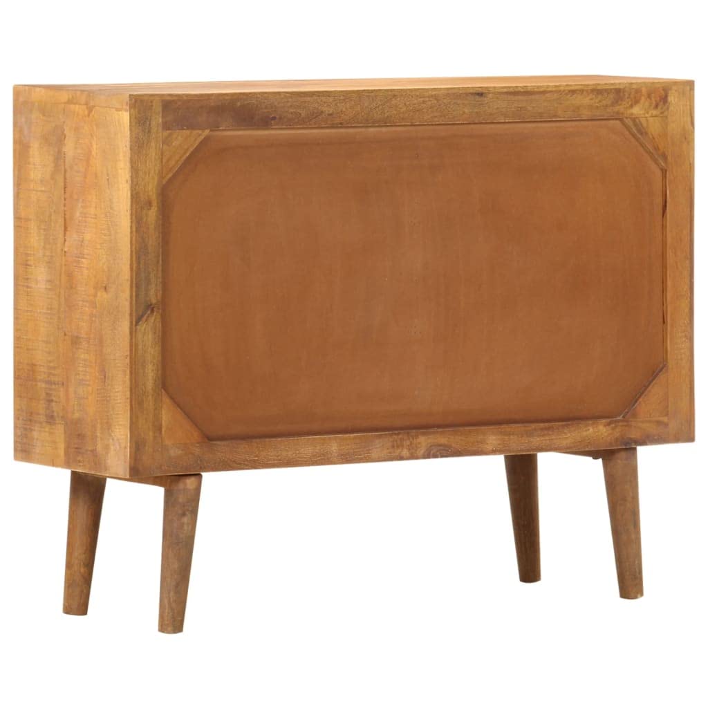 vidaXL Möbel Sideboard Mangoholz 90 cm 6 Schubladen Druckmuster