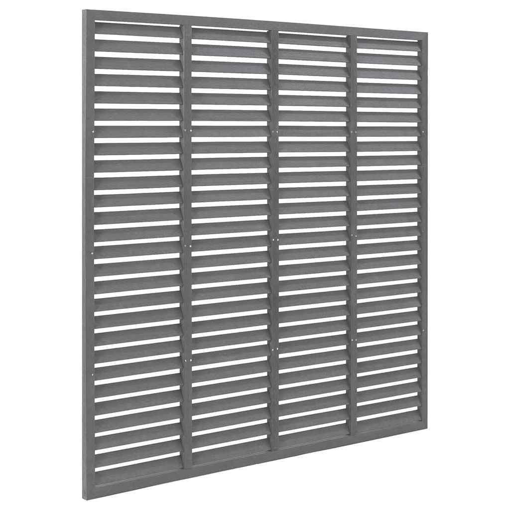 vidaXL Lamellenzaun Sichtschutzzaun grau WPC 180x180 cm