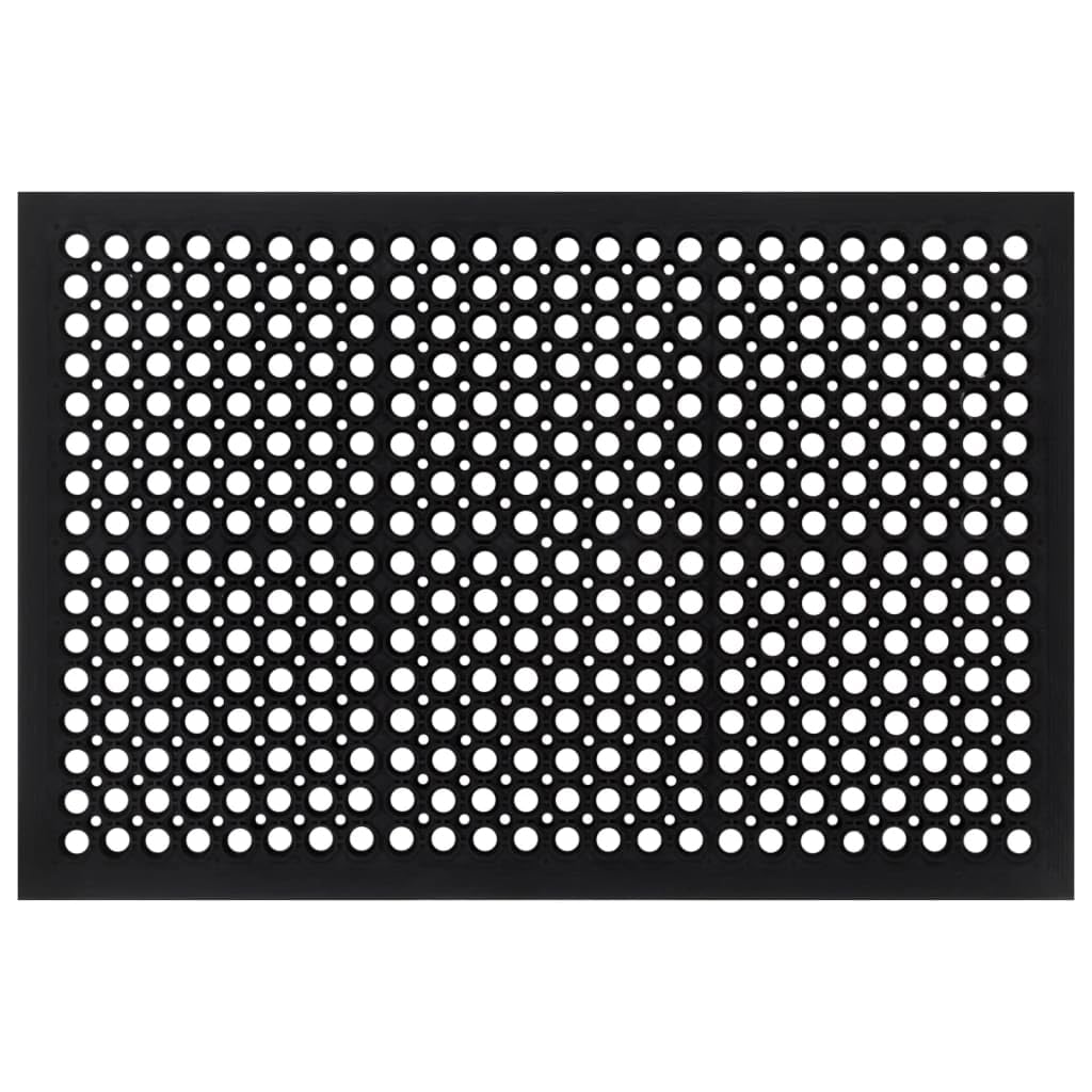 vidaXL Heim & Garten Fußmatte 60x90 cm rechteckig Gummi Drainage