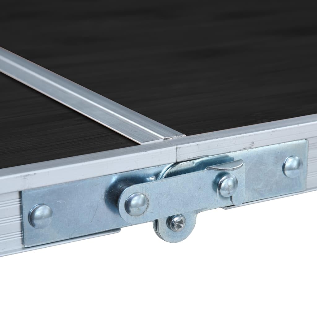 vidaXL Campingtisch klappbar 60x60 cm Koffertisch grau höhenverstellbar