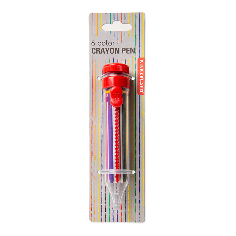 Kikkerland 8 Color Crayon Pen Buntstift Drehstift 8 Farben
