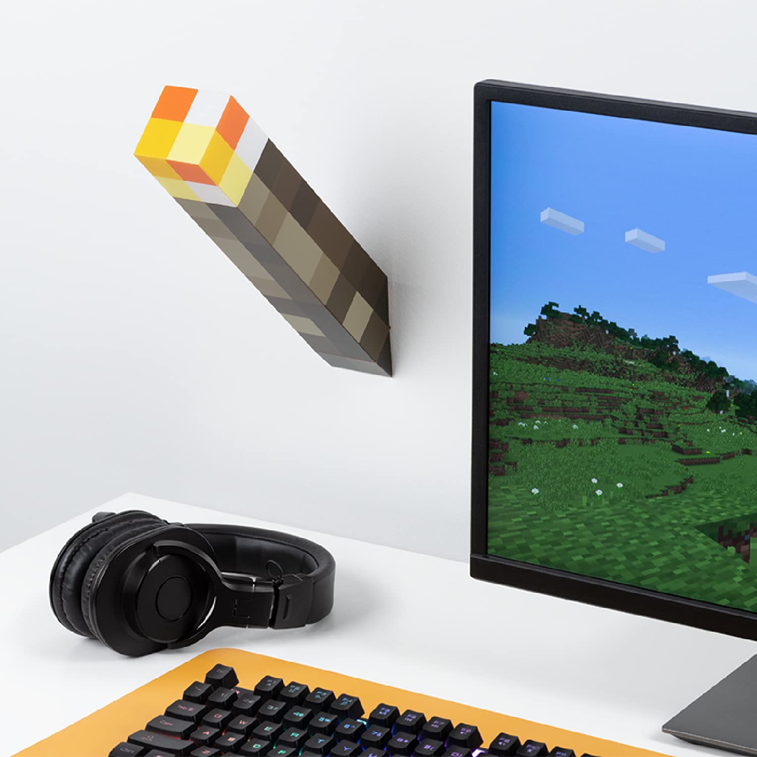 Paladone Minecraft Fackel-Licht 13 cm 2 Modi Batterie