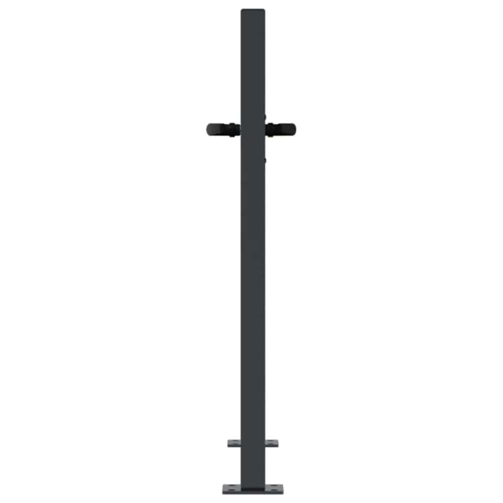 vidaXL Gartentor 100x75 cm Anthrazit Stahl Quadrat-Design