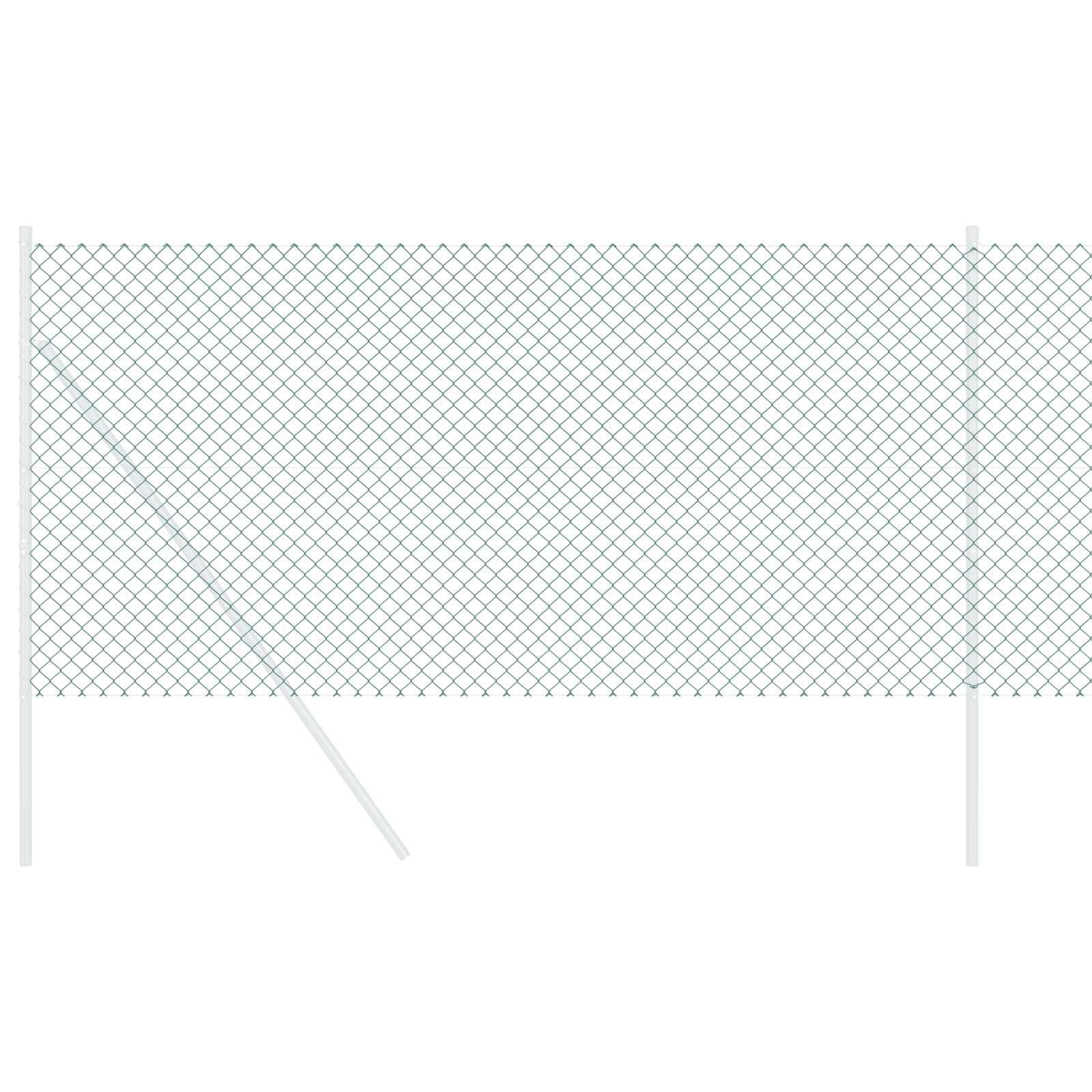 vidaXL Heim & Garten Maschendrahtzaun Stahl Grau 15x1,25 m
