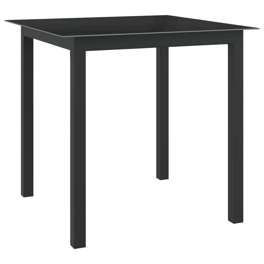 vidaXL Garten-Essgruppe 5-tlg Aluminium Anthrazit 4 Stühle