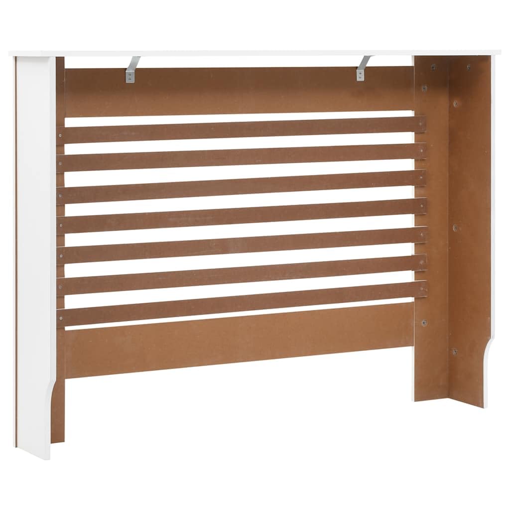 vidaXL Heimwerkerbedarf Heizkörperabdeckung 112 cm Weiß MDF