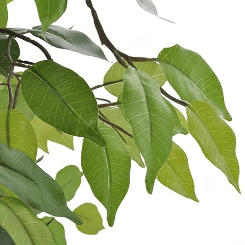 vidaXL Zwerg-Ficus Kunstpflanze 60 cm mit Topf 420 Blätter