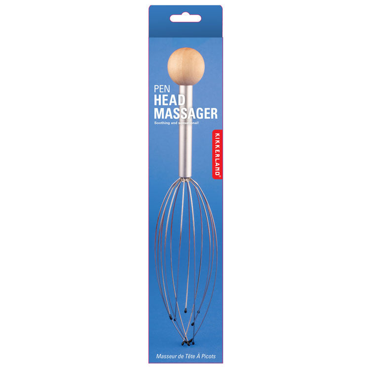 Kikkerland Head Massager Pen Kugelschreiber mit Kopfmassage