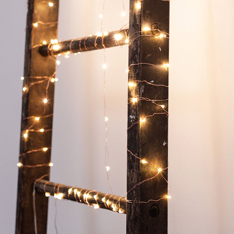 Kikkerland Home Kupfer Lichterkette 20 LED 1,8m Batterie