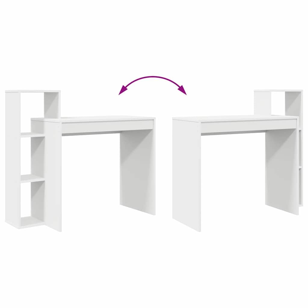 vidaXL Schreibtisch Weiß 100x40x90 cm mit Regalen