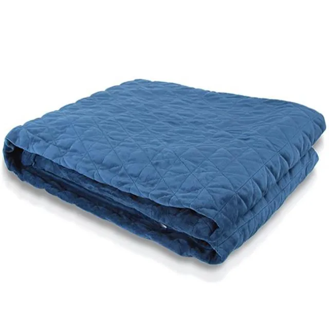 Serenelife Gewichtsdecke Therapiedecke 9kg Navy waschbar