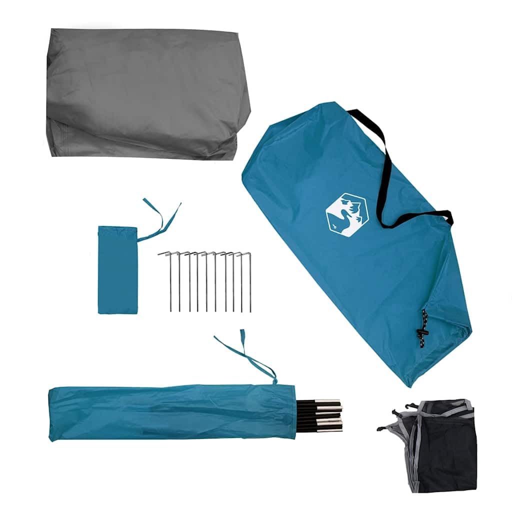 vidaXL Windschutz Strand Blau 510x153cm Camping Polyester
