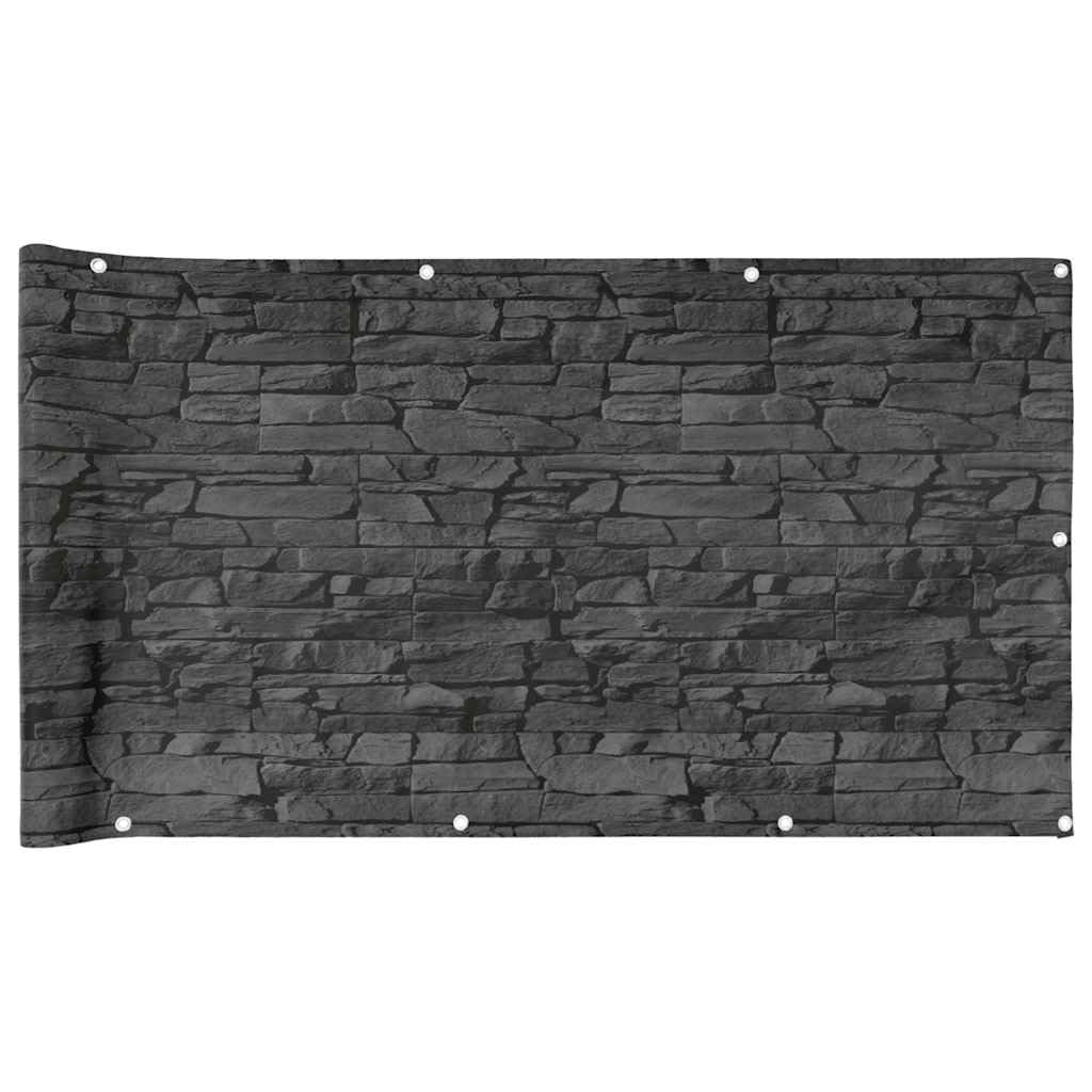 vidaXL Garten-Sichtschutz Leistenstein-Optik Grau 800x90 cm PVC