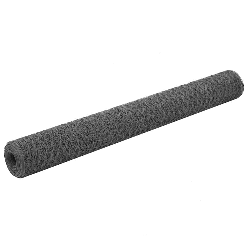 vidaXL Drahtzaun Stahl Silber 25x1,5 m