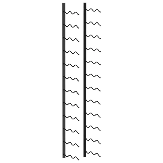 vidaXL Weinregal Wand 24 Flaschen Eisen Schwarz 120 cm