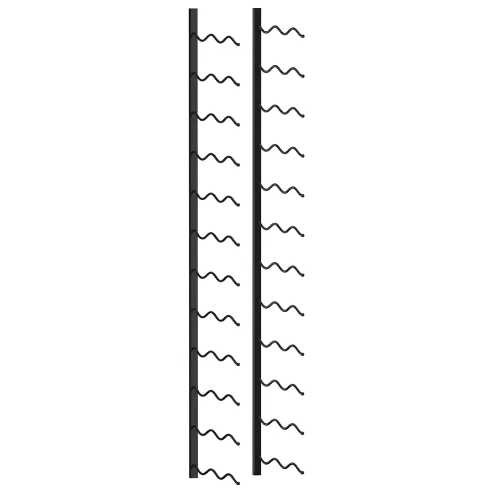 vidaXL Weinregal Wand 24 Flaschen Eisen Schwarz 120 cm