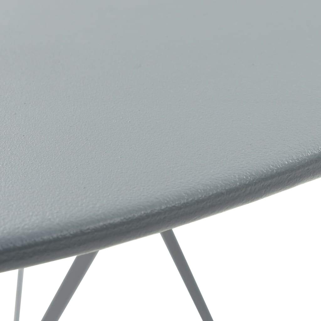 vidaXL Heim & Garten Bistro-Set Stahl Bistroset Grau klappbar