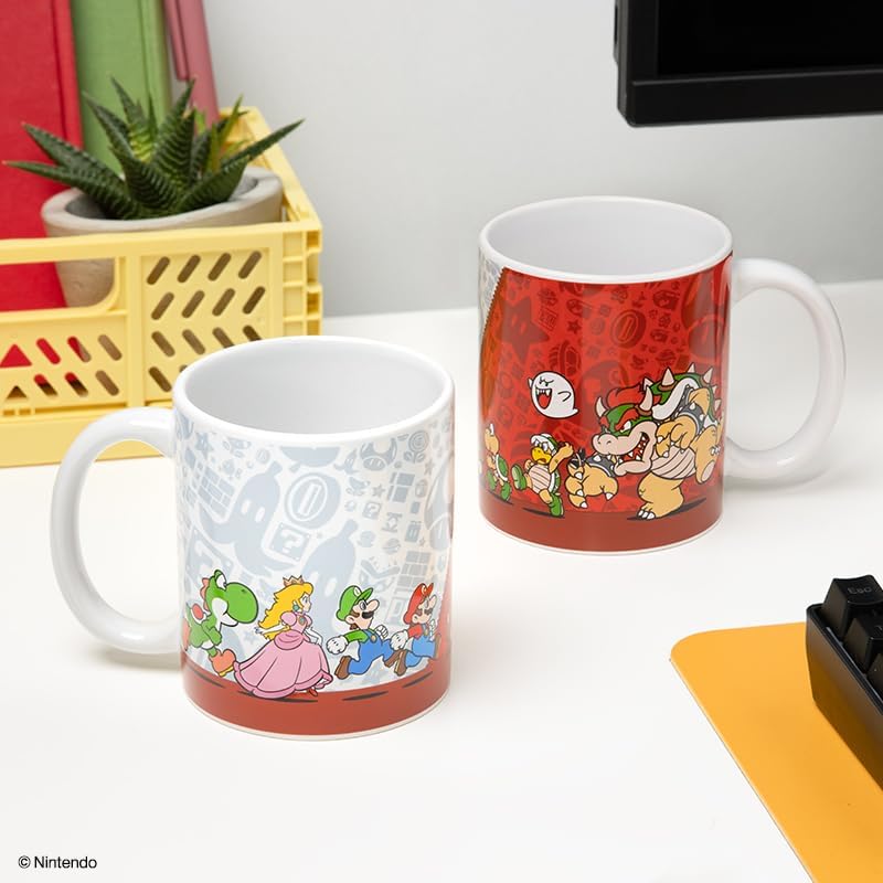 Paladone Super Mario Bros Tasse 300 ml weiß Wärmewechsel