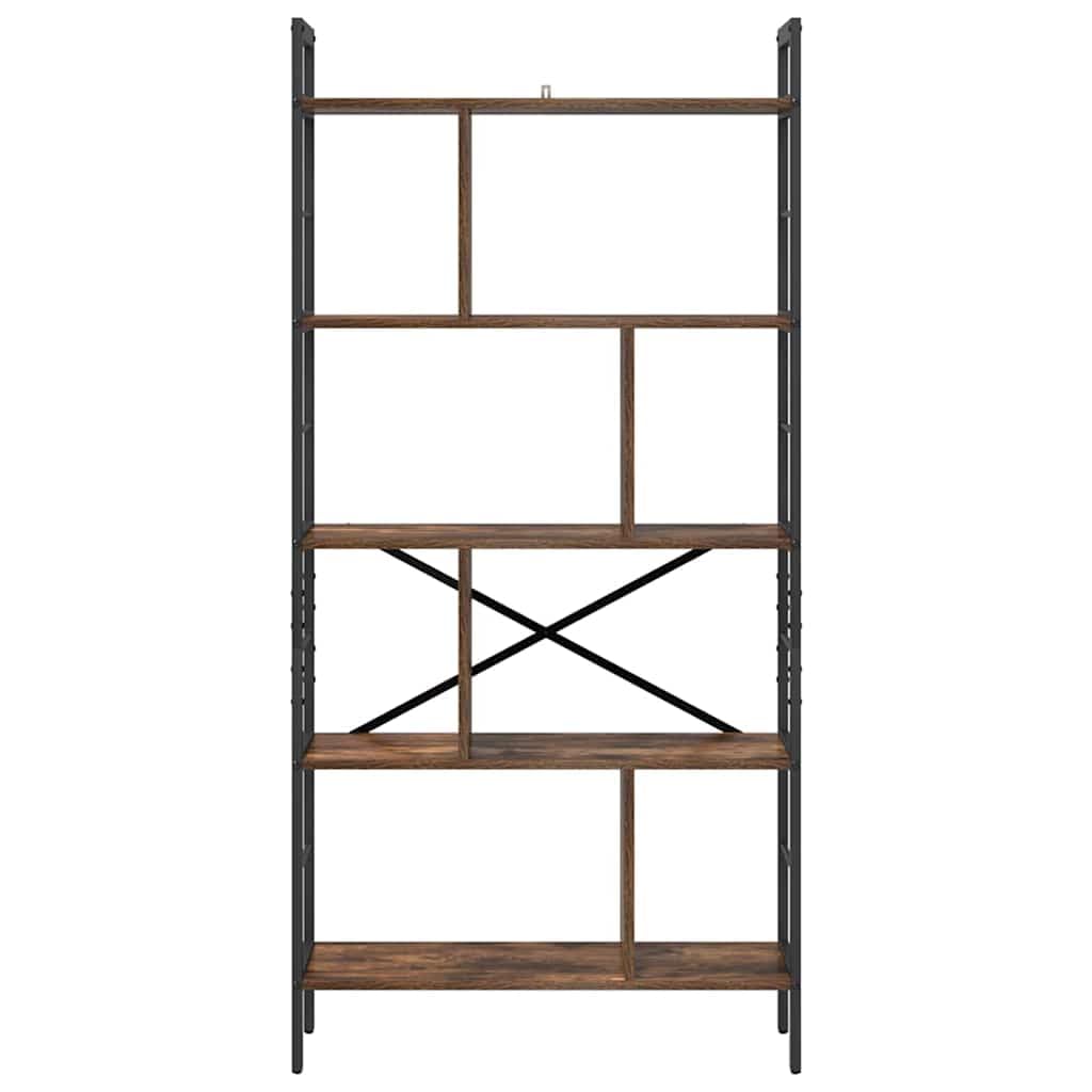 vidaXL Bücherregal 9 Ebenen Standregal Räuchereiche 156 cm