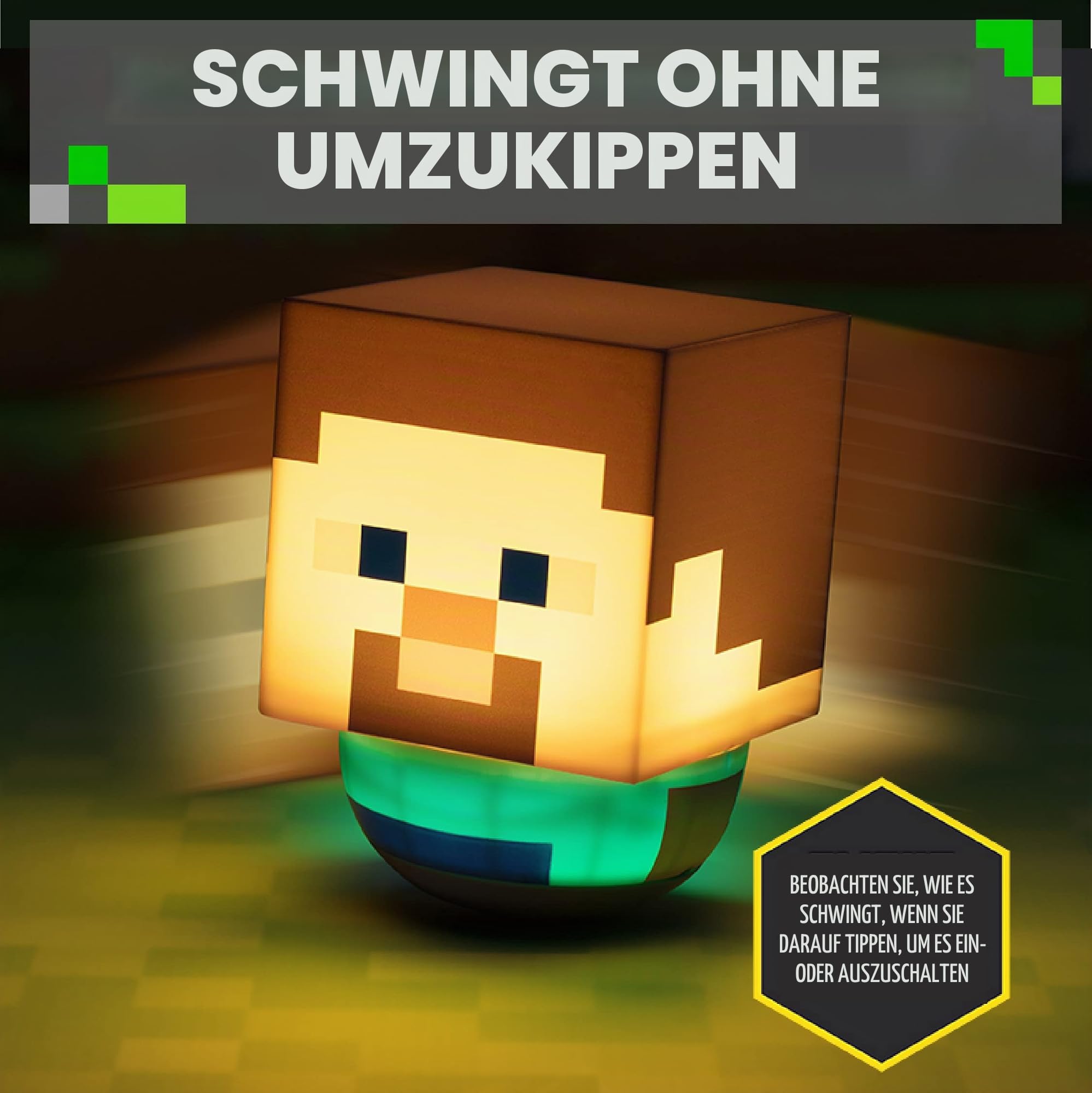 Paladone Minecraft Steve Lampe Tischlampe Deko-Licht