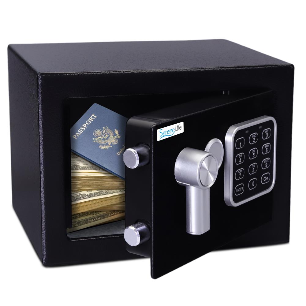 Serenelife Safe Box Tresor digital Stahl schwarz