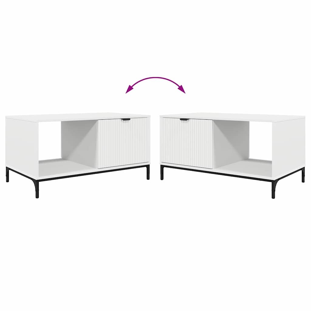 vidaXL Möbel Couchtisch Weiß Holzwerkstoff 90x49x46 cm