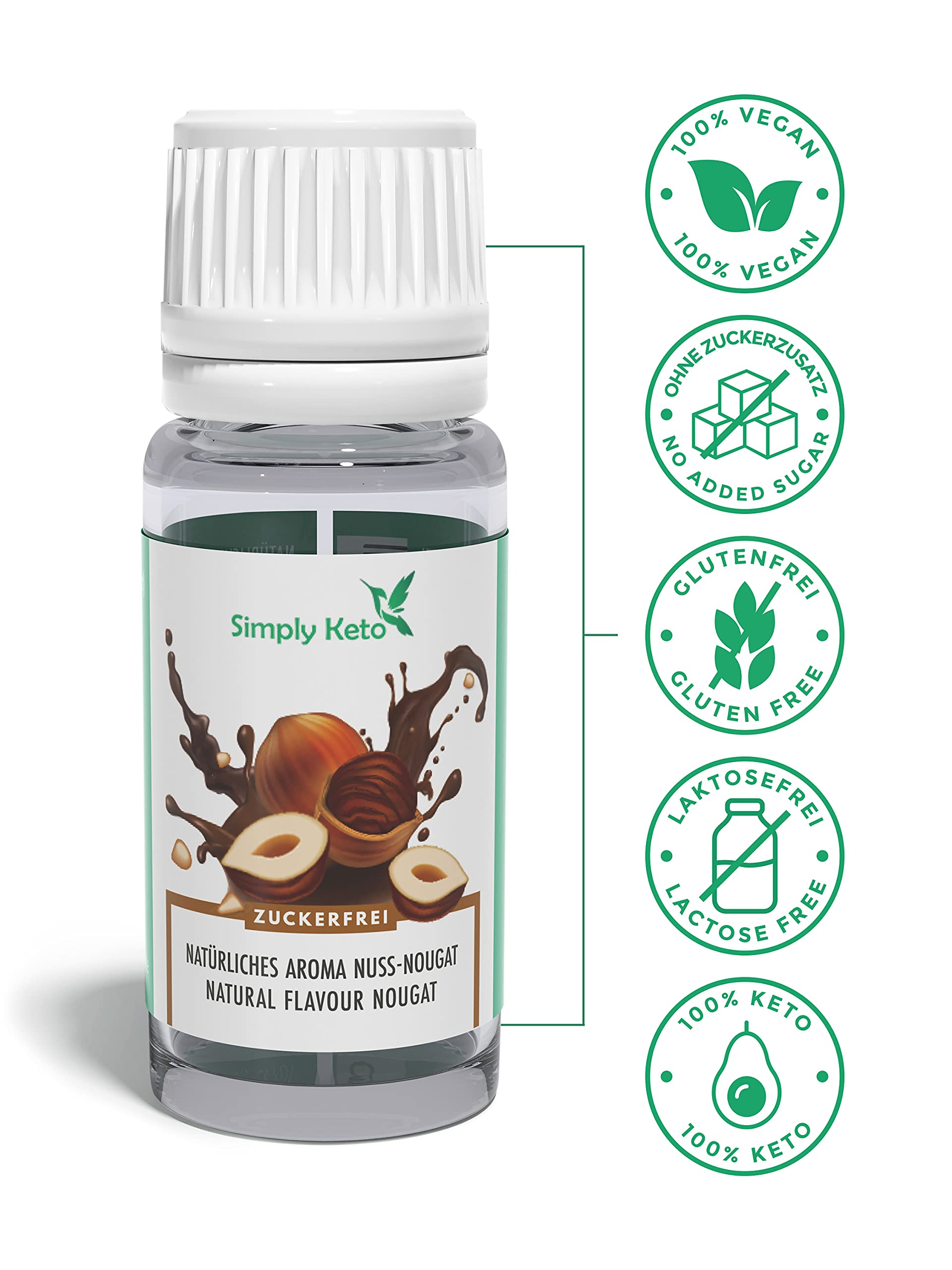 Keto Getränke Simply Flavour Drops Nuss-Nougat 10ml vegan