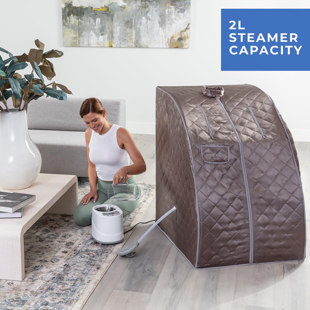 Serenelife Massage Sauna Kompakt Dampfsauna mit Stuhl