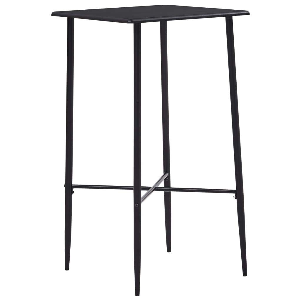 vidaXL Heim & Garten Bartisch 60x60x111 cm Schwarz MDF