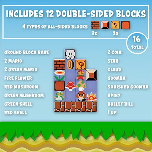 Paladone Super Mario Build A Level Licht Stimmungslicht 16 Blöcke