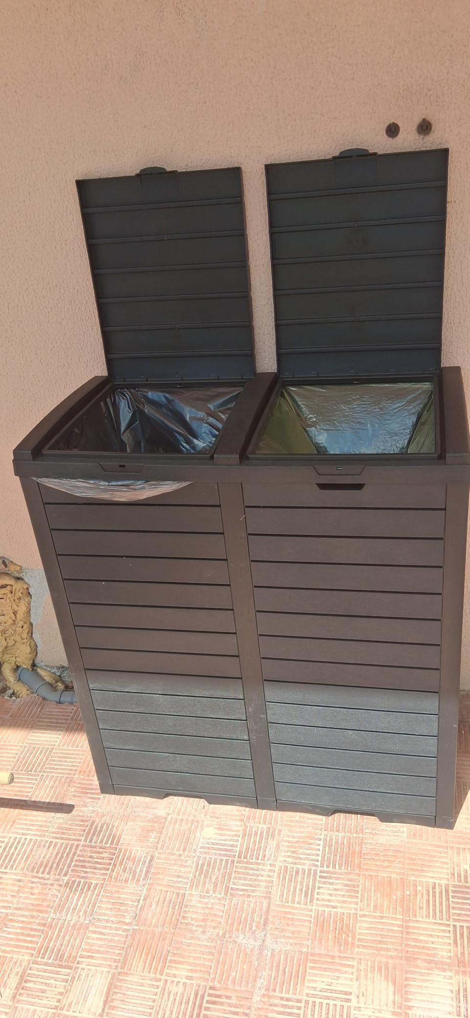 vidaXL Mülltonne Outdoor 230 L Polypropylen schwarz