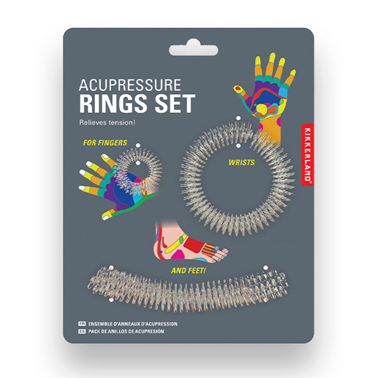 Kikkerland Tools Wellness Akupressurringe 3er Set