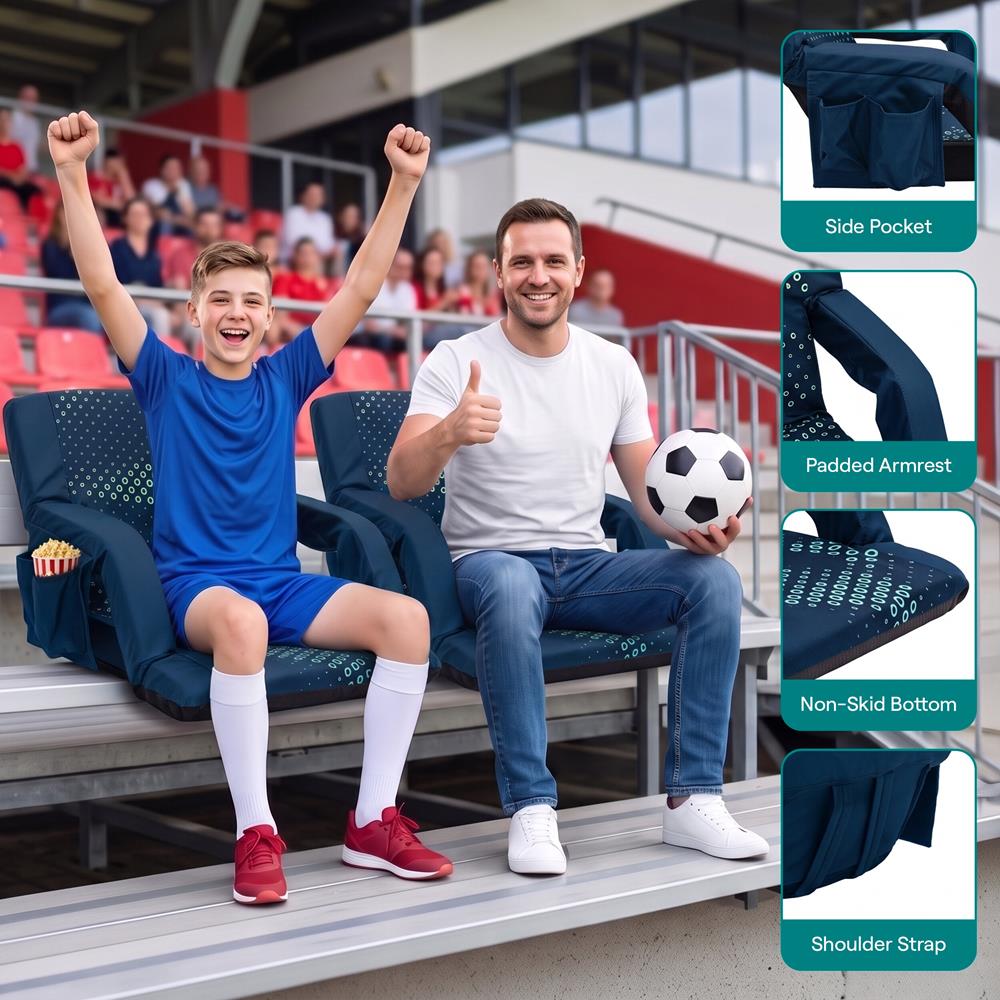 Serenelife Furniture Stadium Chair Set 21 Zoll blau 2er