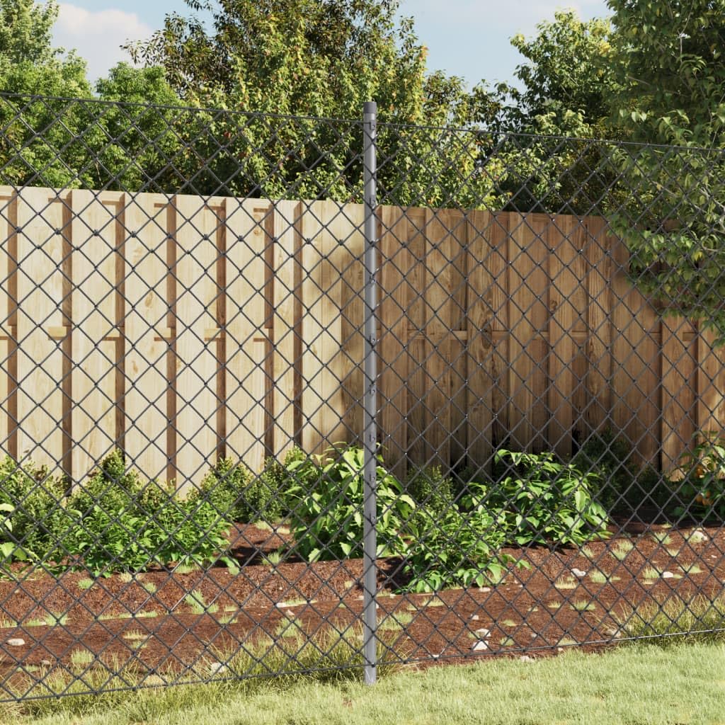 vidaXL Heim & Garten Zaunpfosten 15 Stk 150 cm Silber