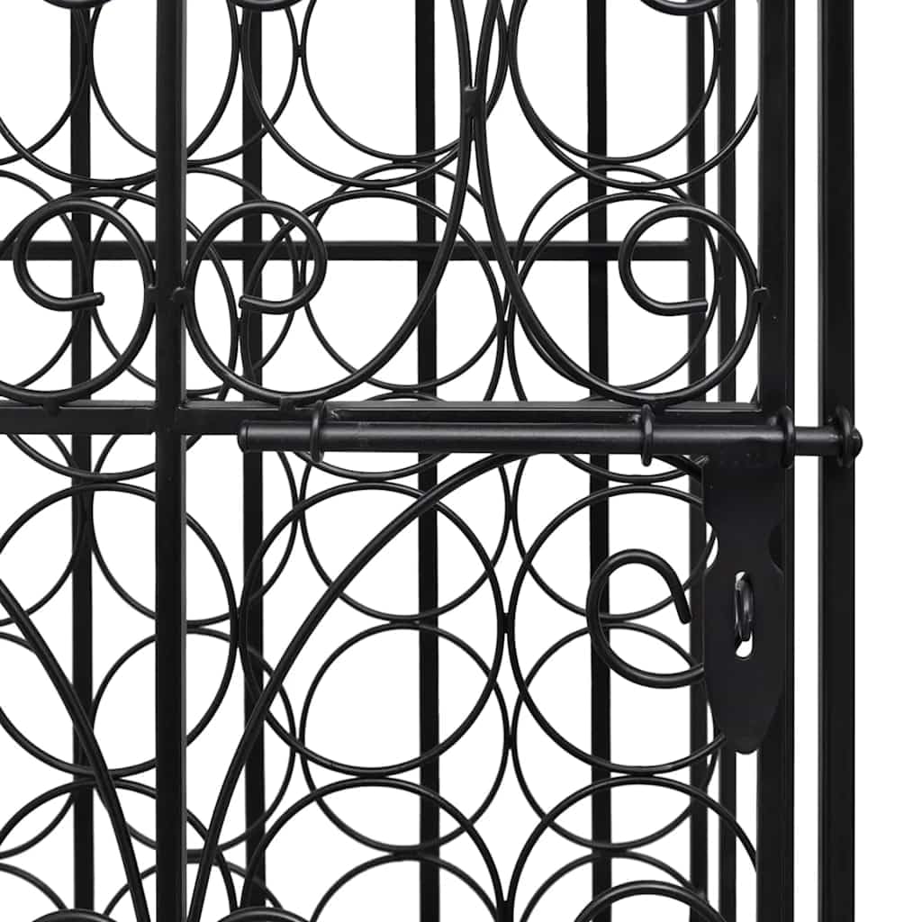vidaXL Flaschenregal Metall für 28 Flaschen Schwarz