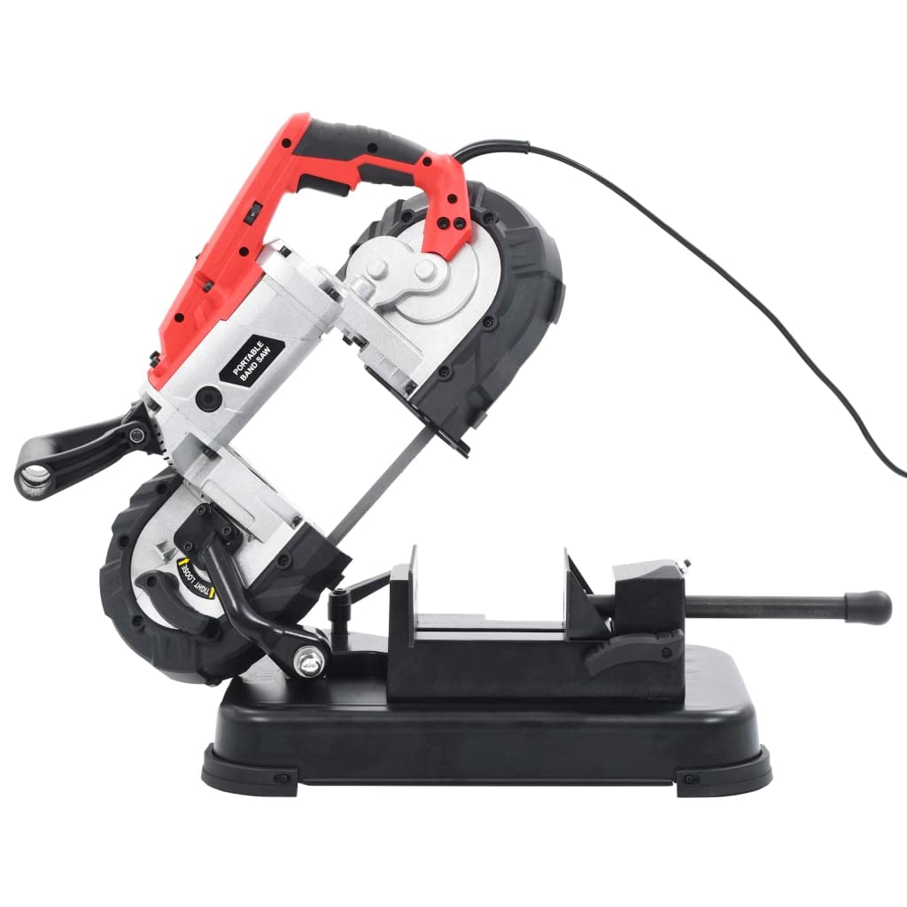 vidaXL Bandsäge mit Ständer Koffer Stahl 12,7cm LED