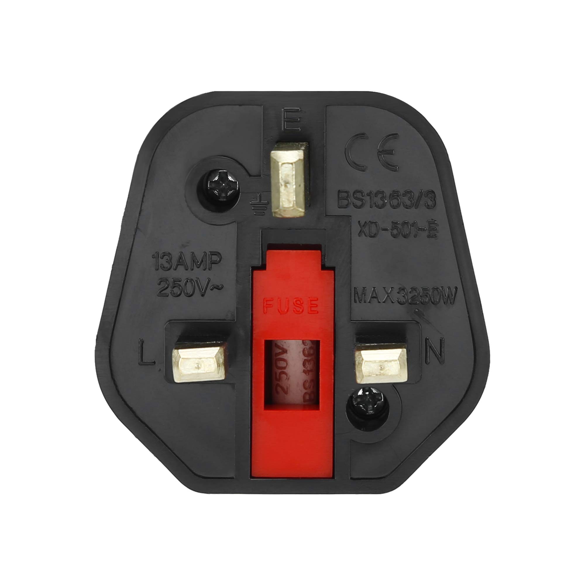 Intirilife Reiseadapter UK auf EU Stecker schwarz 4er Set