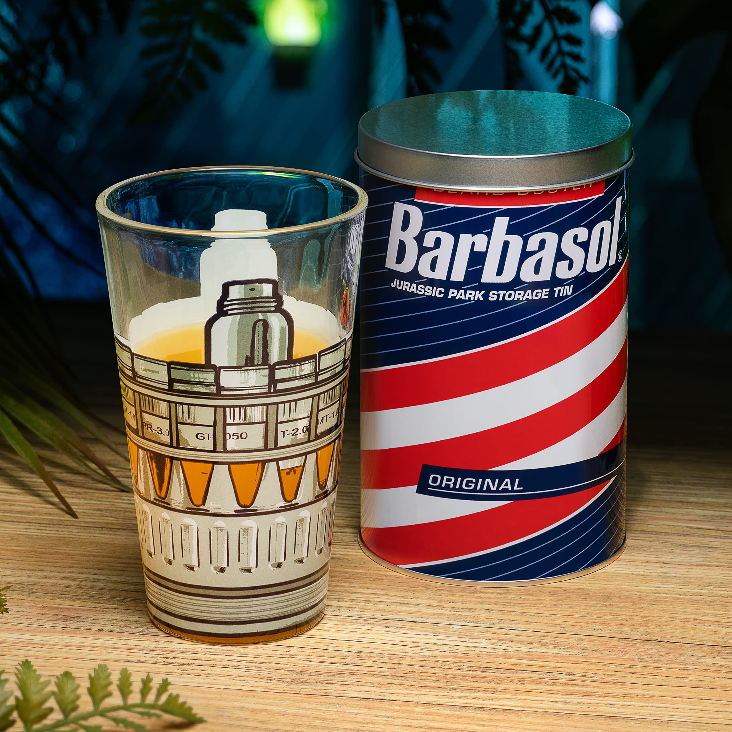 Paladone Drinkware Jurassic Park Glas 450ml Barbasol Dose