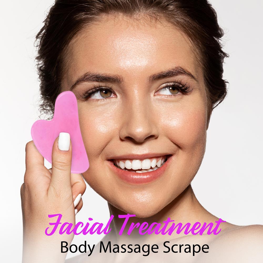 Serenelife Gua Sha Stein Amethyst V-Form Gesichtsschaber