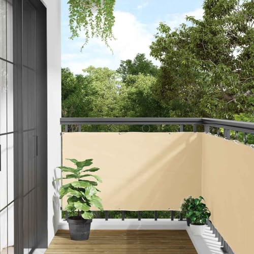 vidaXL Heim & Garten Sichtschutz Creme PVC 800x90cm Ösen