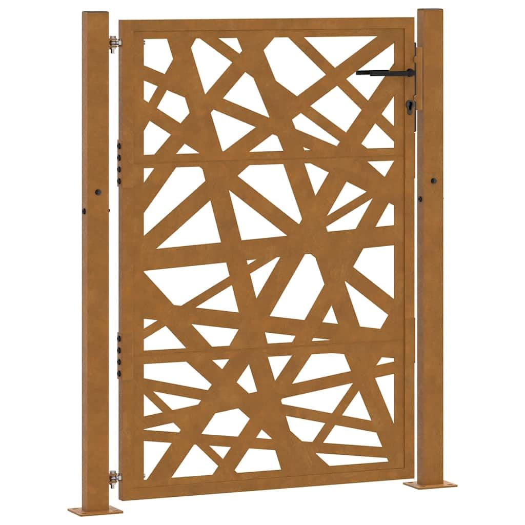 vidaXL Heim & Garten Gartentor 100x125 cm Braun Cortenstahl