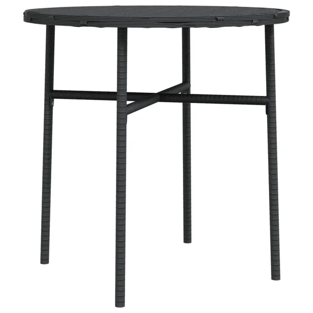 vidaXL Heim & Garten Beistelltisch 45 cm schwarz Poly Rattan