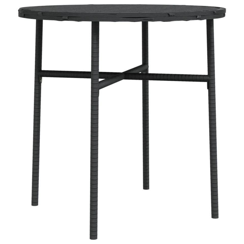 vidaXL Heim & Garten Beistelltisch 45 cm schwarz Poly Rattan