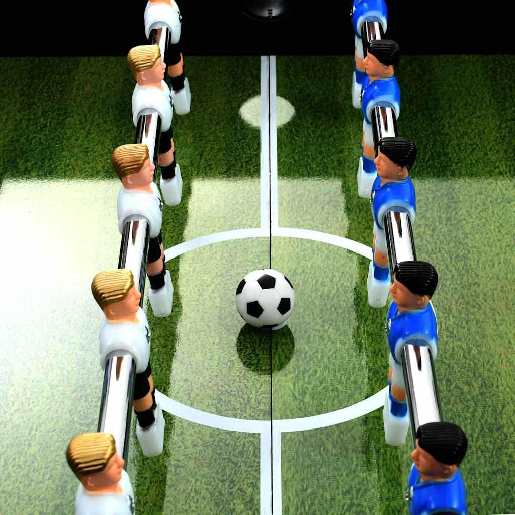 vidaXL Spielzeuge Tischkicker Fußballtisch Schwarz MDF