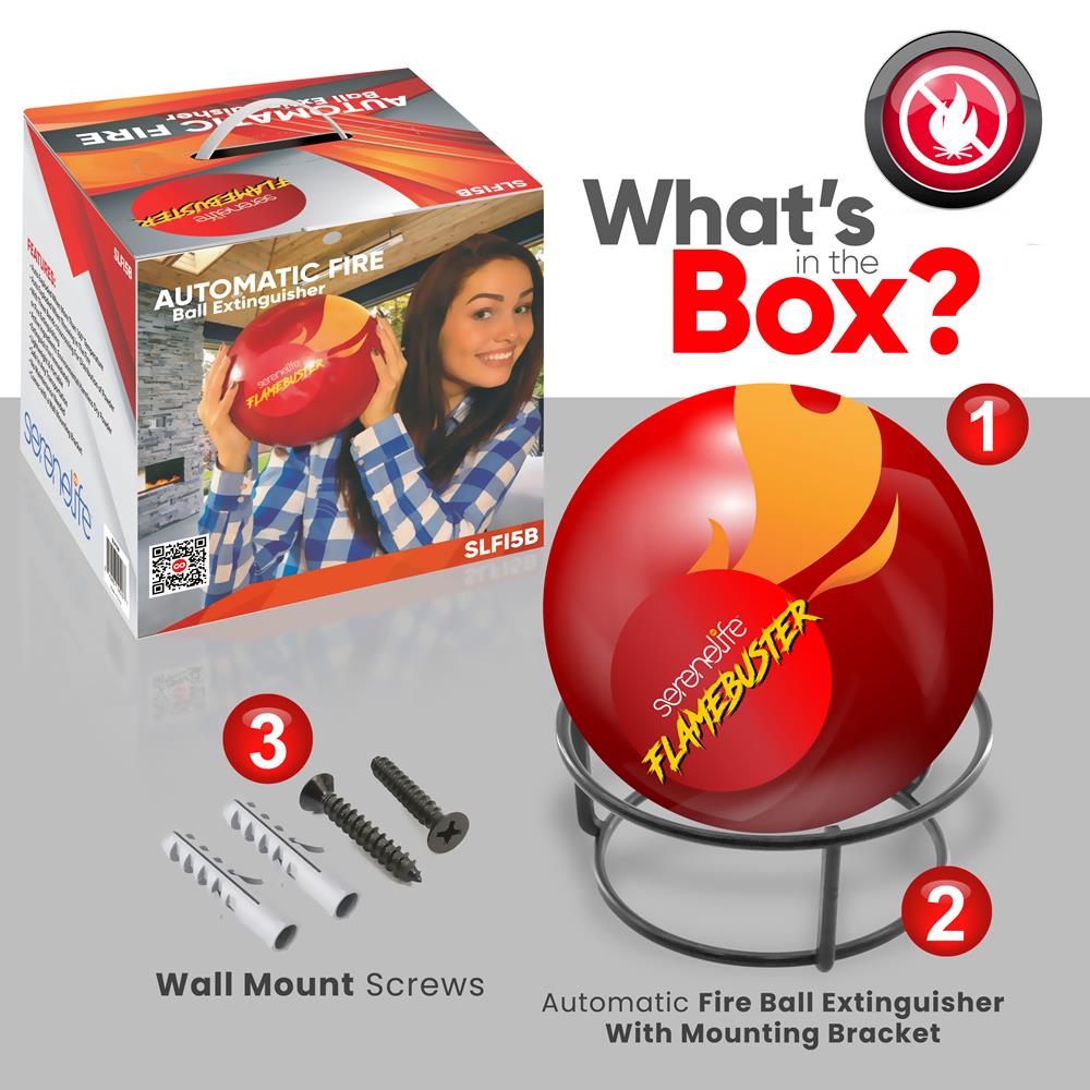 Serenelife Löschball Feuerlöscher Automatisch Rot