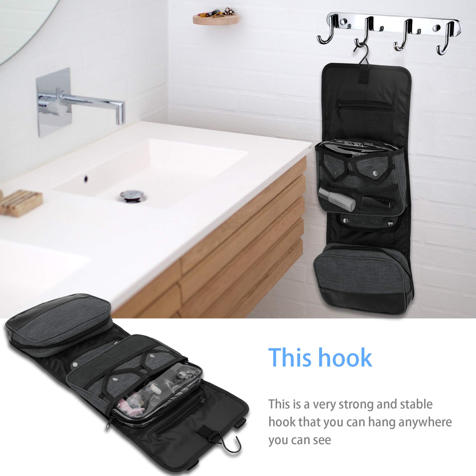 Intirilife Reisetasche Weekender Schwarz Handgepäck Faltbar 25x58 cm