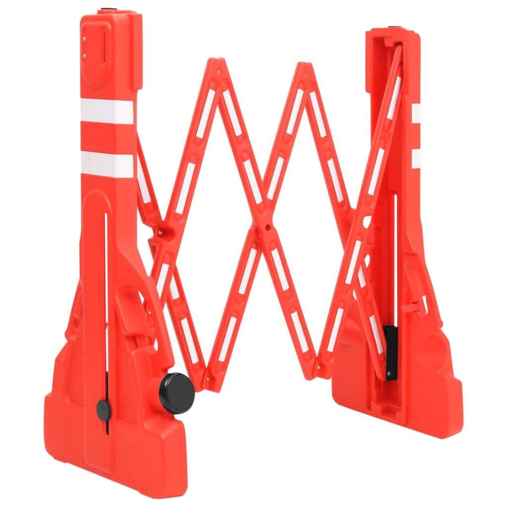 vidaXL Verkehrsschranke faltbar rot 210x50x105 cm PE