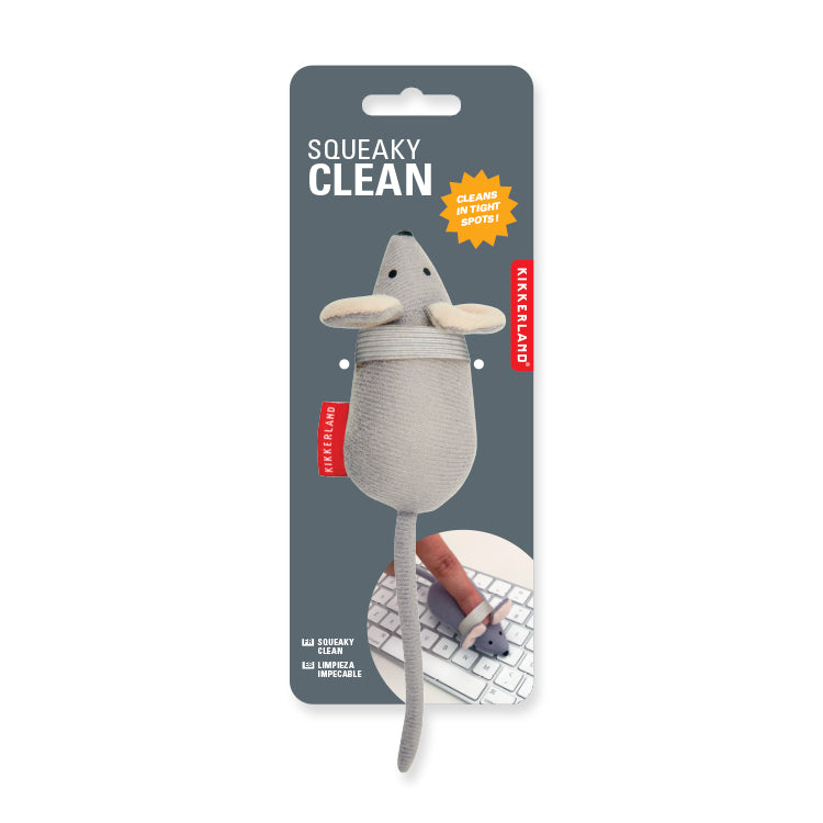 Kikkerland Home Squeaky Clean Mouse Mikrofaser Maus